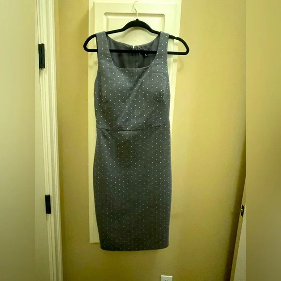 The Limited Dresses | The Limited Grey Calf Length Business Casual Dress | Color: Gray/White | Size: 0 | Evillynne85'S Closet